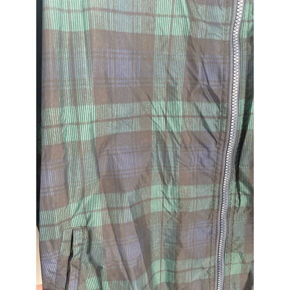 Vintage Jerzees Z Sport Windbreaker Jacket Plaid Pattern Zip Closure Nylon Mens - Picture 2 of 11